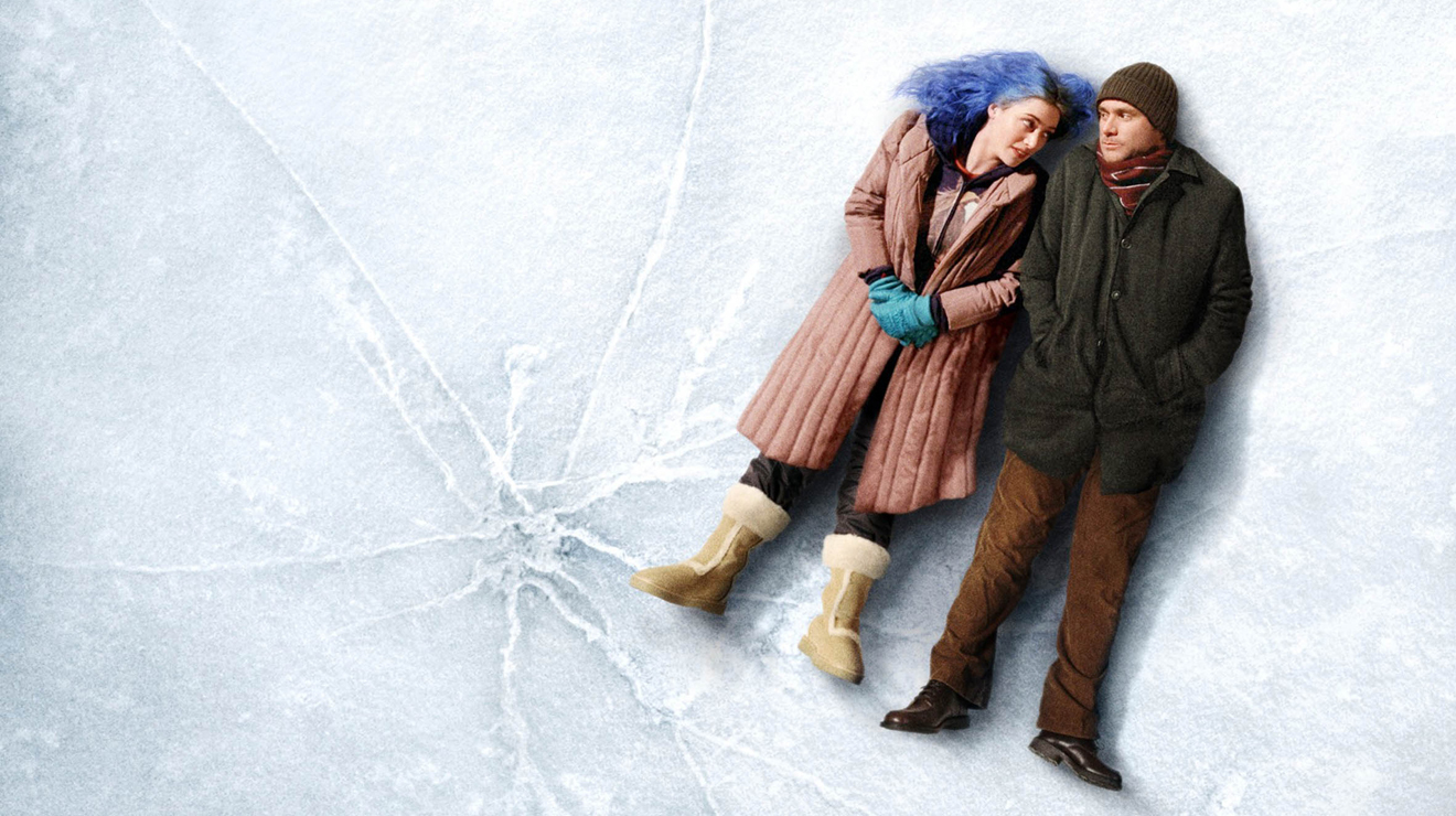 Huvudkaraktärerna i filmen ligger på sprucken is och ser varandra i ögonen.