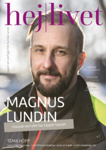 Omslaget på magasinet Hejlivet nr 1 2021 med ett porträtt på Magnus Lundin