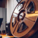 En del av en gammal filmprojektor